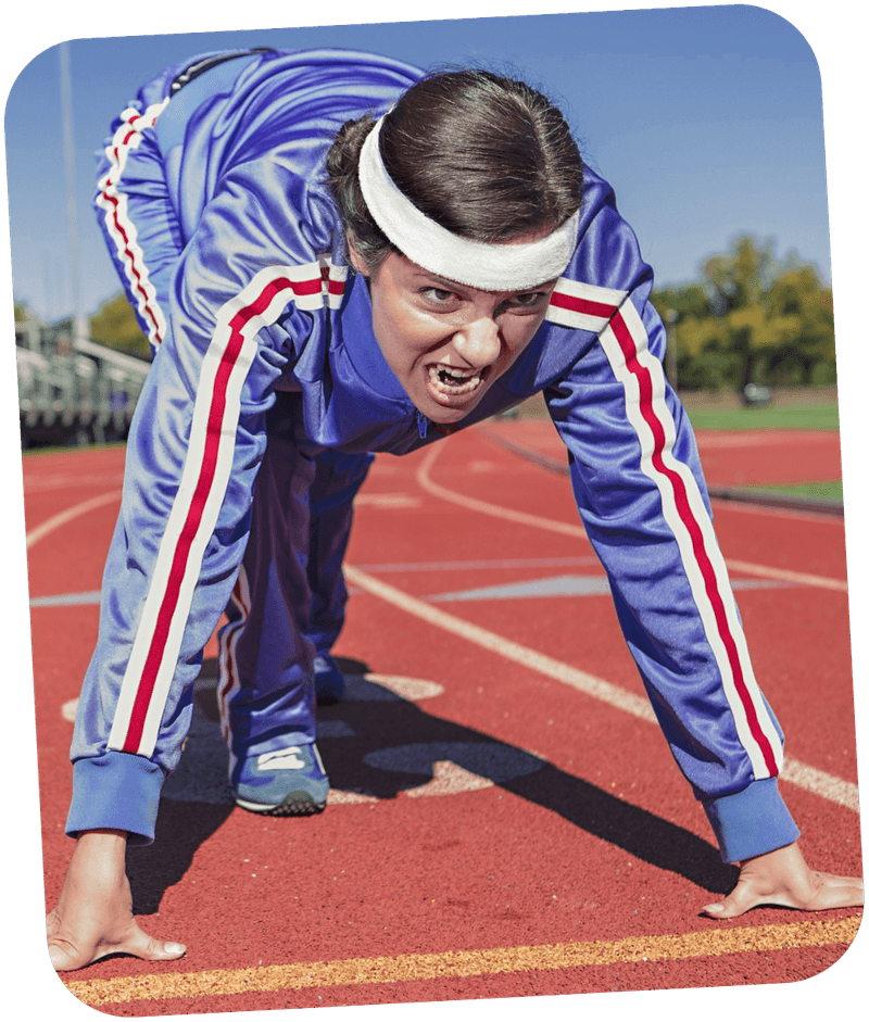 Sportive déterminée au début de son parcours de préparation mentale.